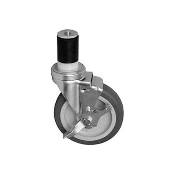 Allpoints 1201137 Caster, Stem, 5", W/Brk, Gry